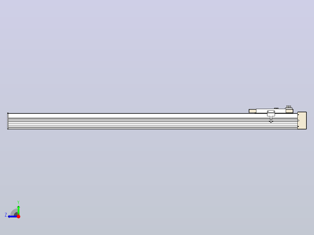 滚珠丝杠直线轴带导轨全封闭TPA-HCR-220D-3210C-L1600-MR-Y-P1K-N3右视图