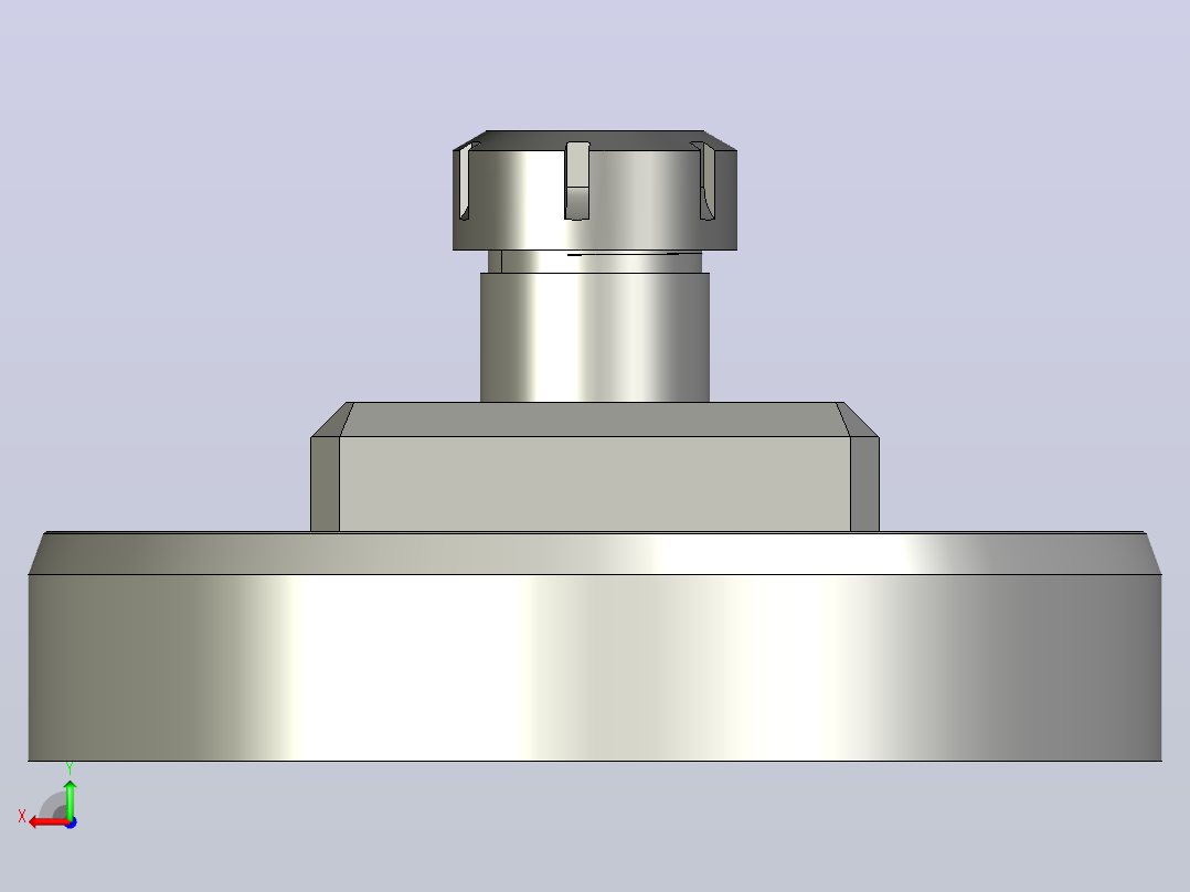 用于数控铣床的夹头夹具后视图