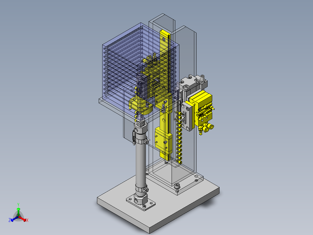 基于气缸的步进进给机构