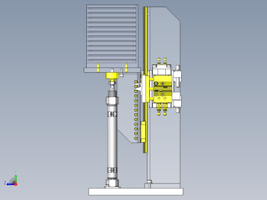 基于气缸的步进进给机构右视缩略图