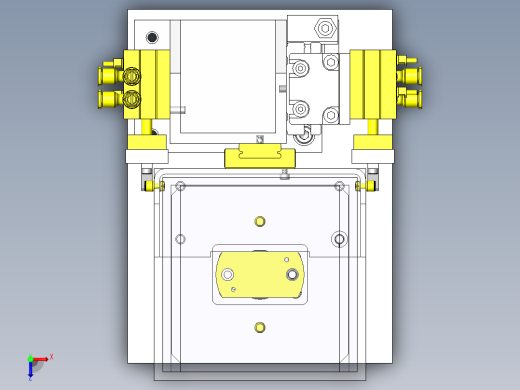 基于气缸的步进进给机构俯视缩略图