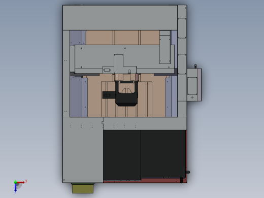 870雕铣机钣金外壳设计（整套附件）SW2016俯视缩略图