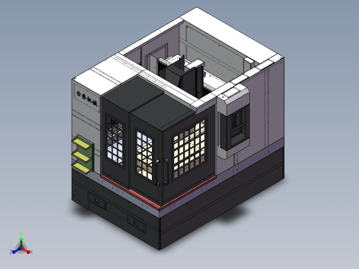 870雕铣机钣金外壳设计（整套附件）SW2016正等轴测缩略图