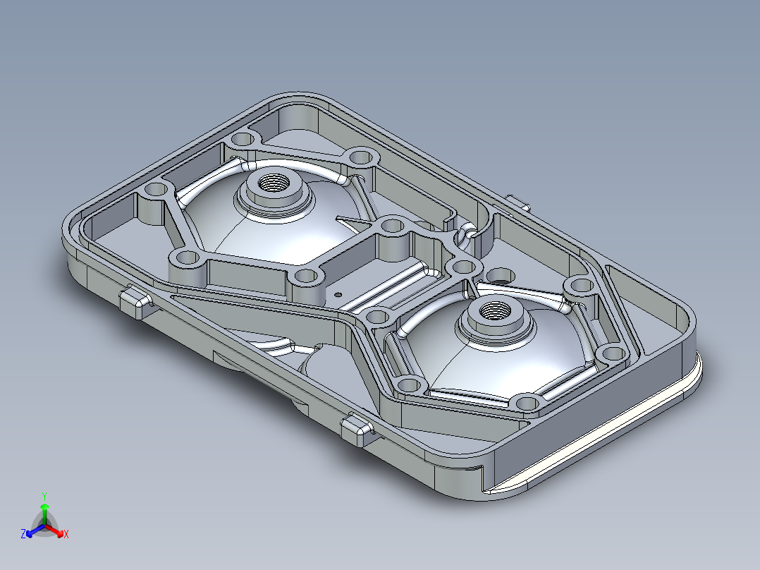 solidworks Rotax 657发动机缸盖设计主视图
