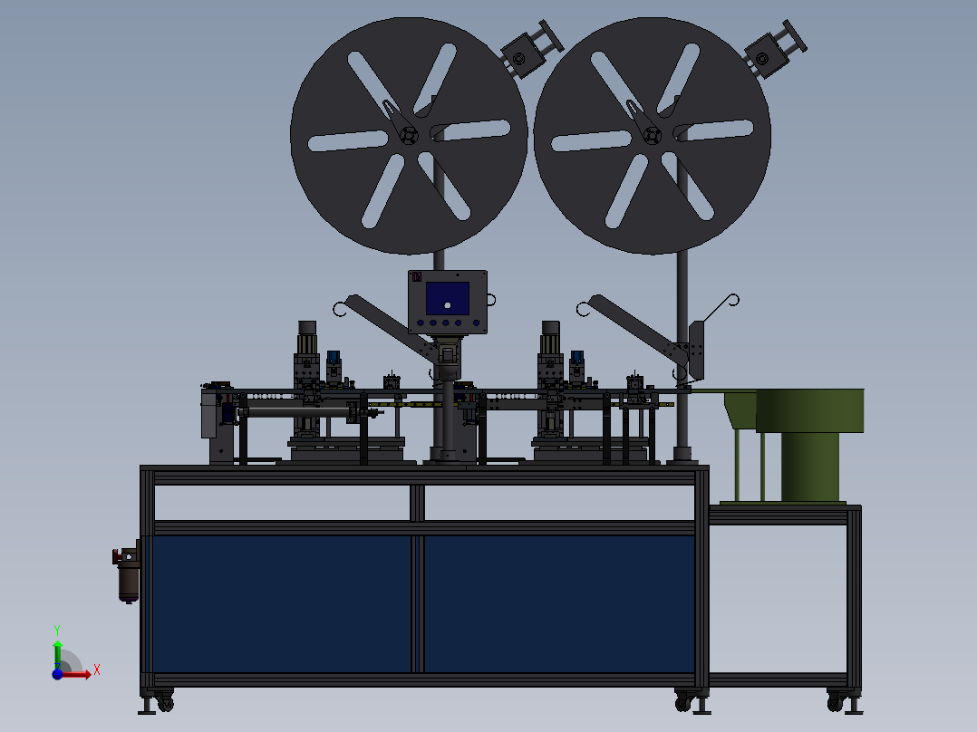 ZDH-CHAZ-003 插针机3D图纸前视图