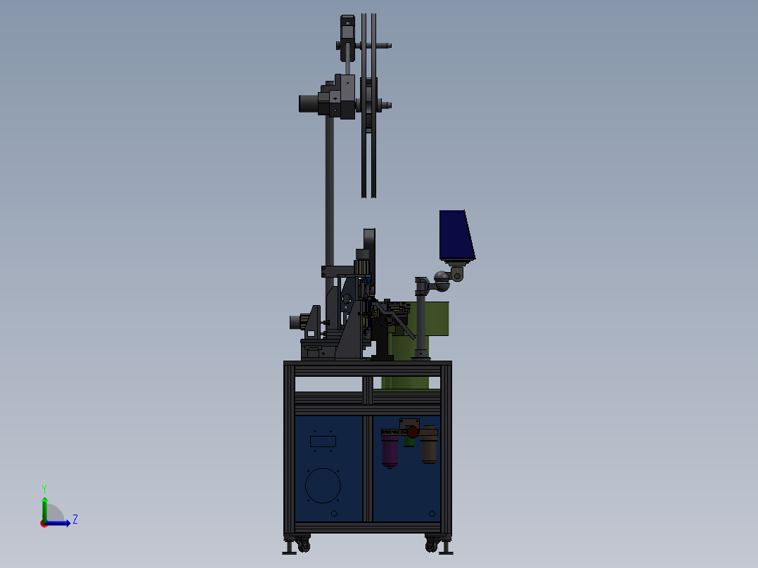 ZDH-CHAZ-003 插针机3D图纸左视图