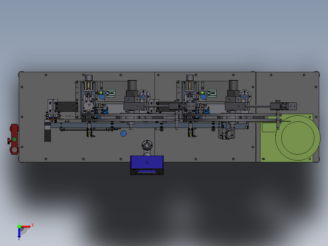 ZDH-CHAZ-003 插针机3D图纸俯视图