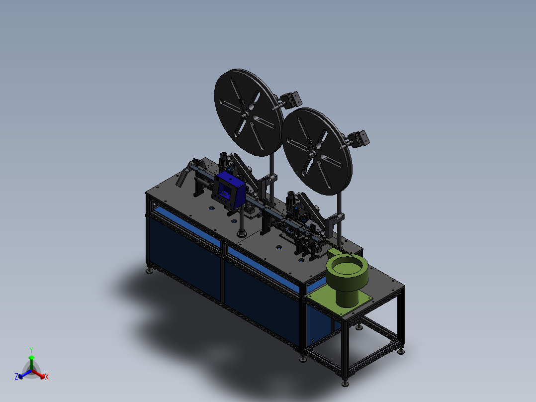 ZDH-CHAZ-003 插针机3D图纸正等轴测图