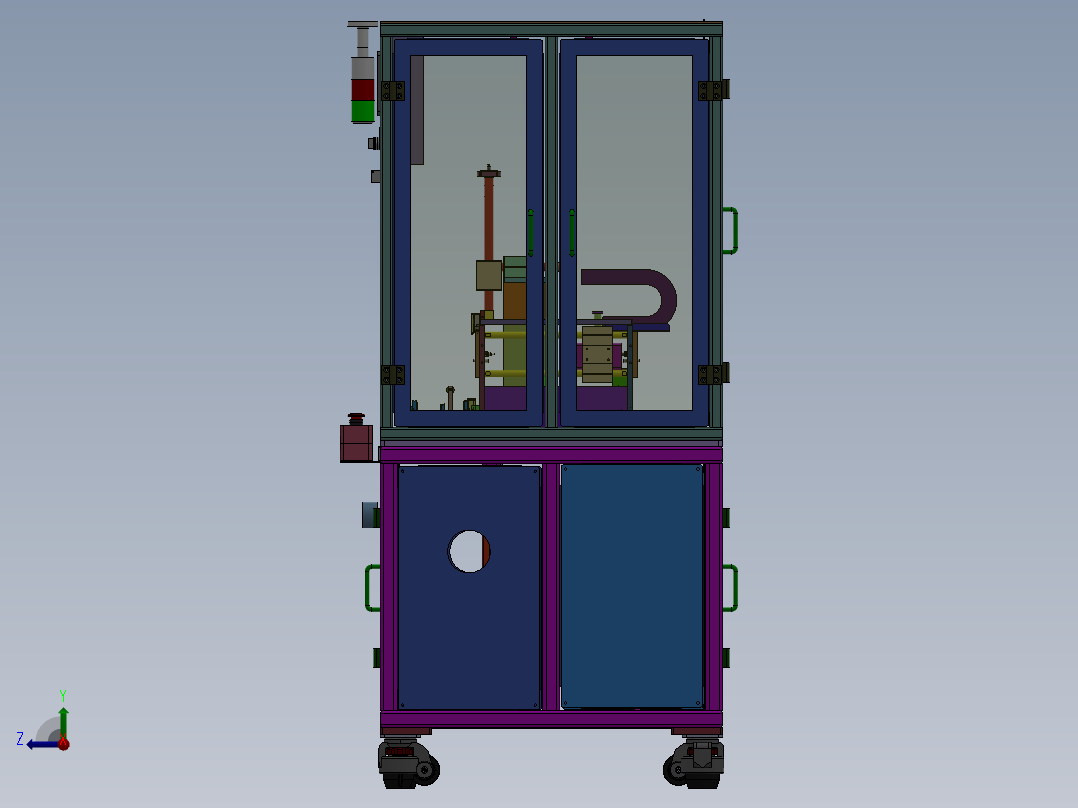 汽车中控盖板自动贴异形绒布设备右视图