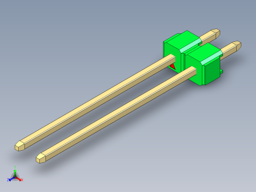 彩色公头100mil（2.54mm）系列-DS1021_green_1x02p_100mil_Type19_rev1.0