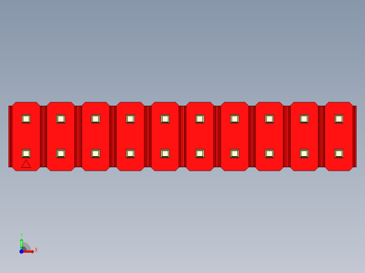 彩色公头100mil（2.54mm）系列-DS1021_red_2x10p_100mil_Type5_rev1.0前视缩略图