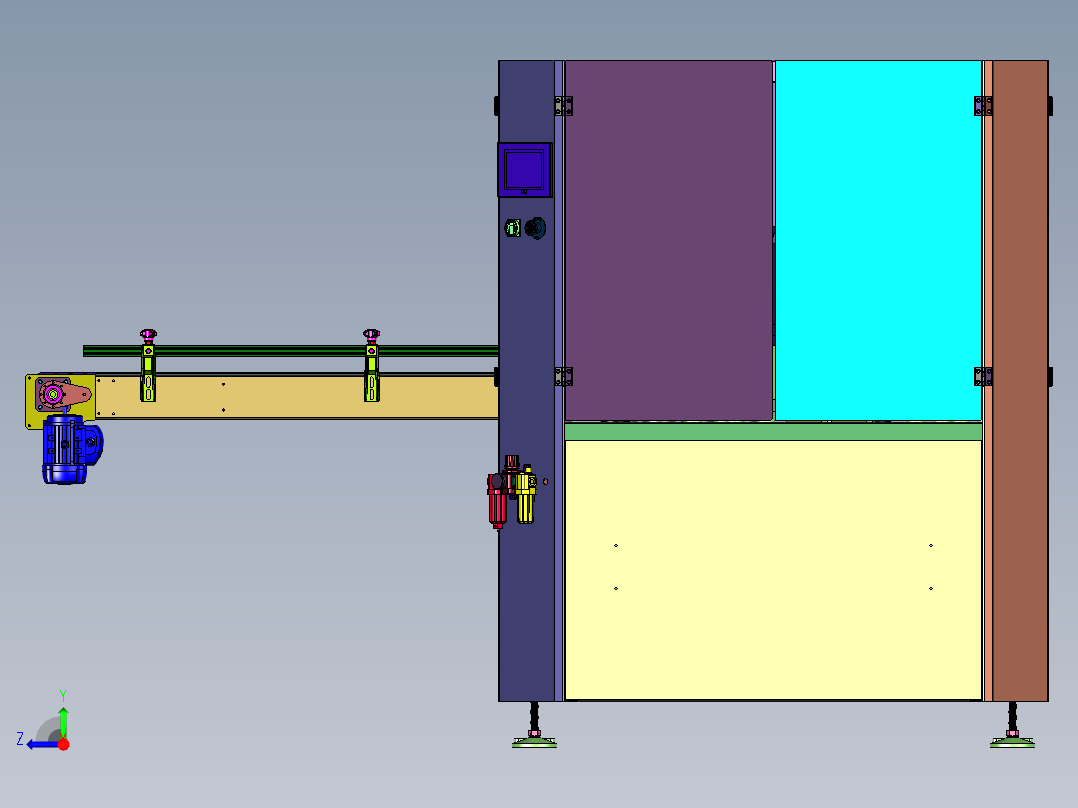 小型液体白酒酒水灌装生产线右视图