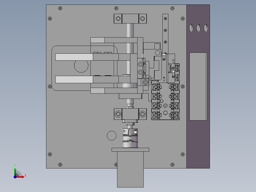 喇叭绕线工装前视图