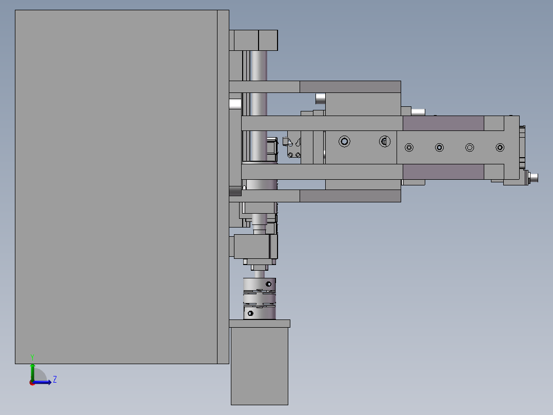 喇叭绕线工装左视图