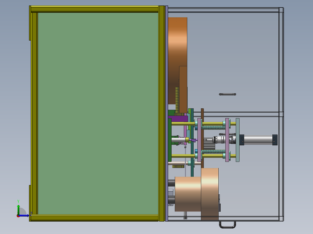 钣金自动上料打螺丝机左视图