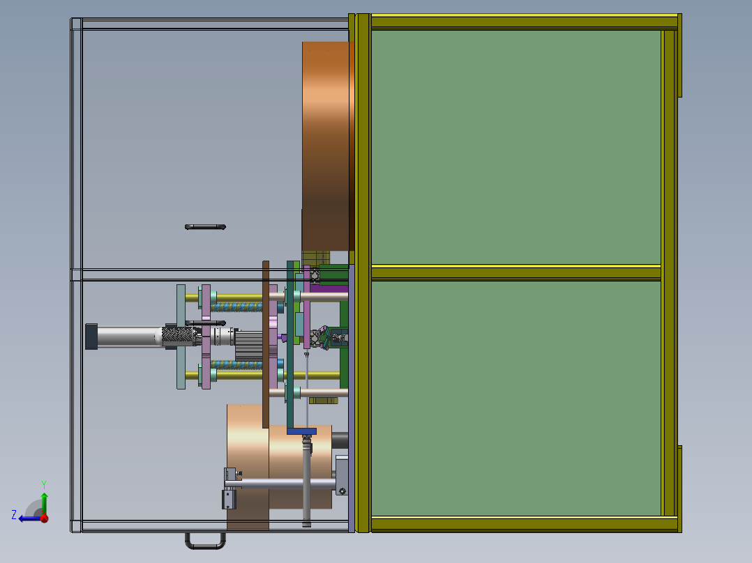 钣金自动上料打螺丝机右视图