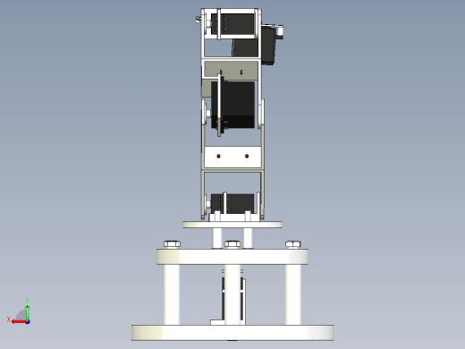 六自由度电动机械臂三维模型后视缩略图