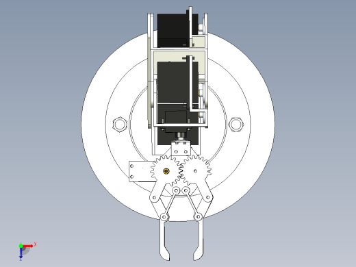 六自由度电动机械臂三维模型俯视缩略图