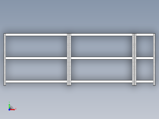 无紧固件的机架系统前视缩略图