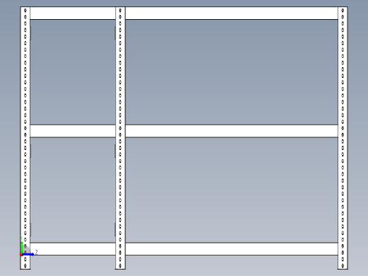 无紧固件的机架系统左视缩略图