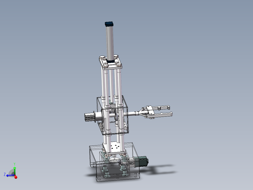 三自由度气动机械手设计含SW三维==1025108==1000