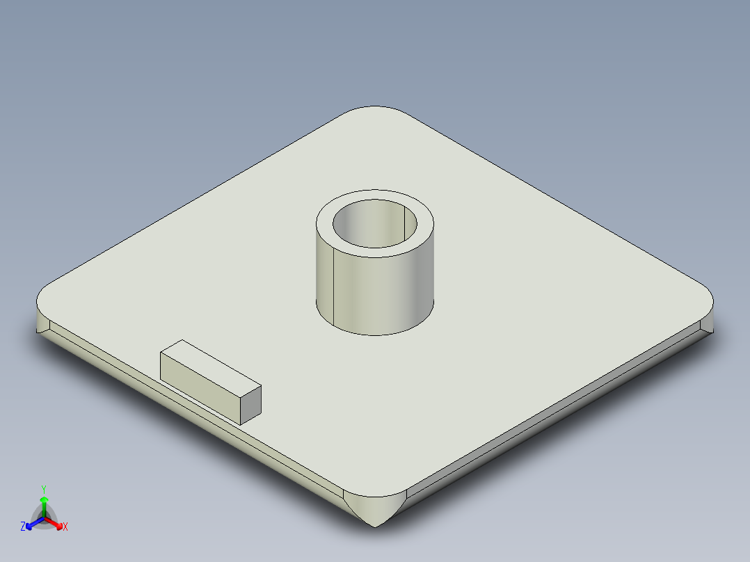 型材-BR 45X45 ZINC COVER CAP 3842518205正等轴测图