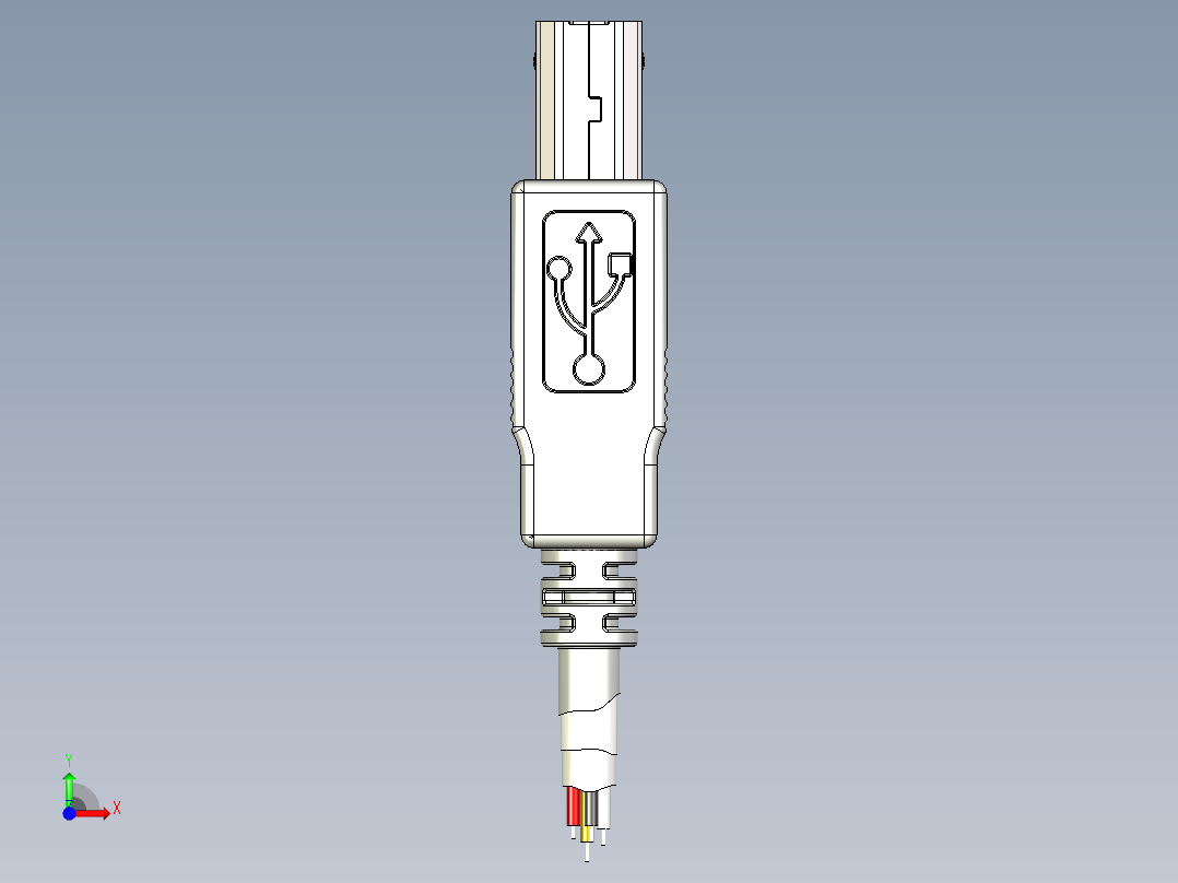 b型Usb数据线前视图