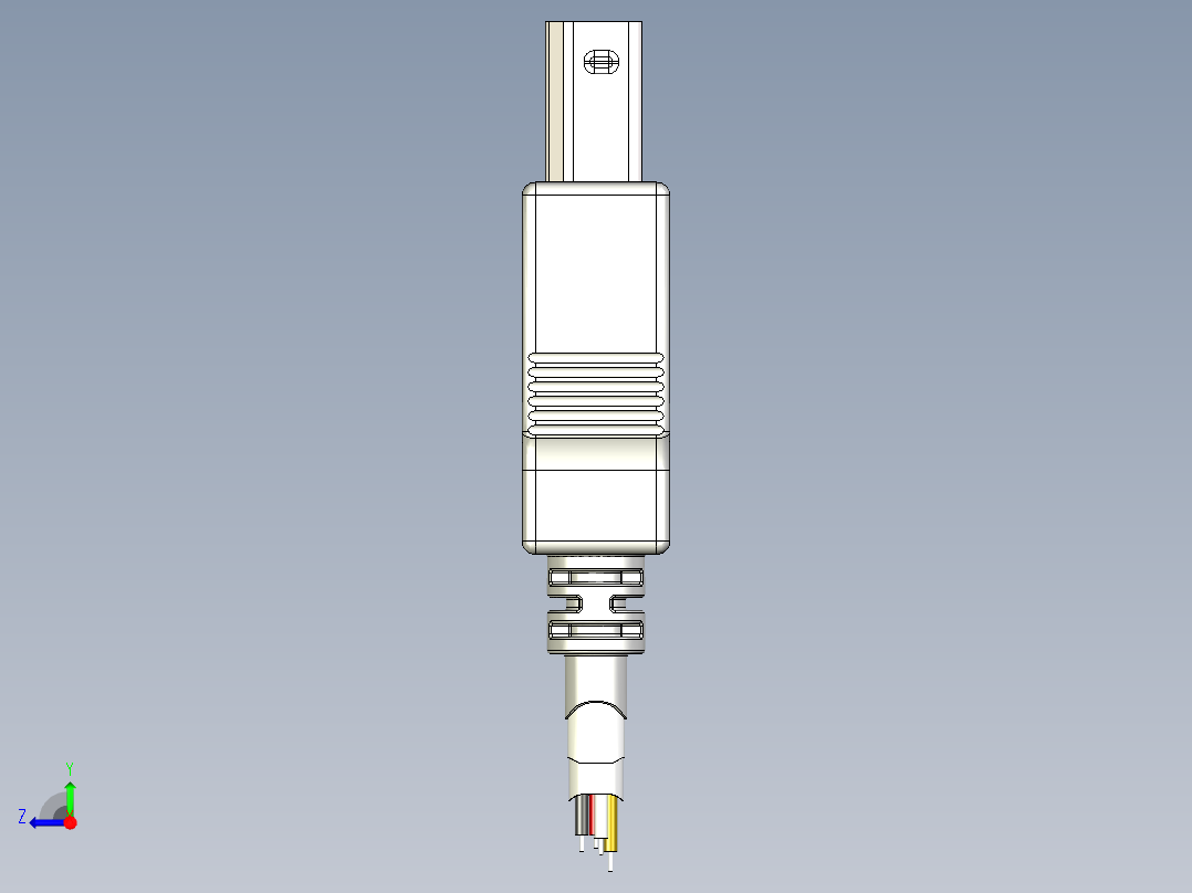 b型Usb数据线右视图