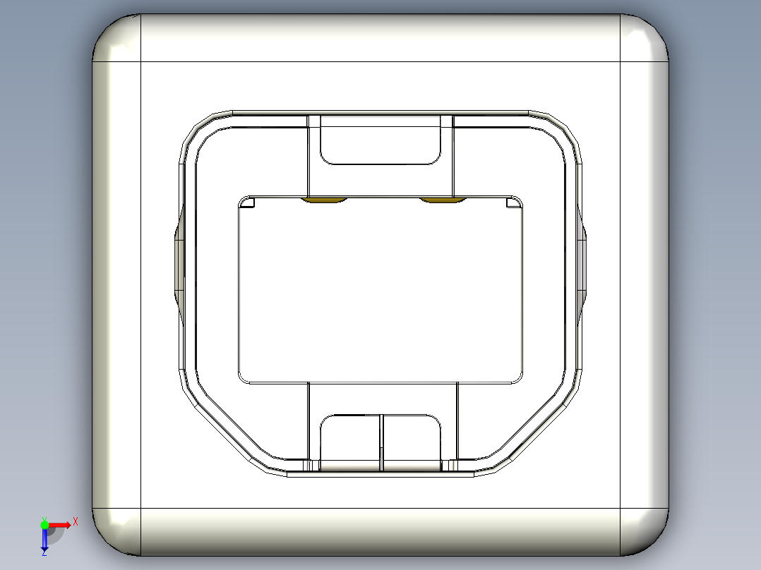 b型Usb数据线俯视图