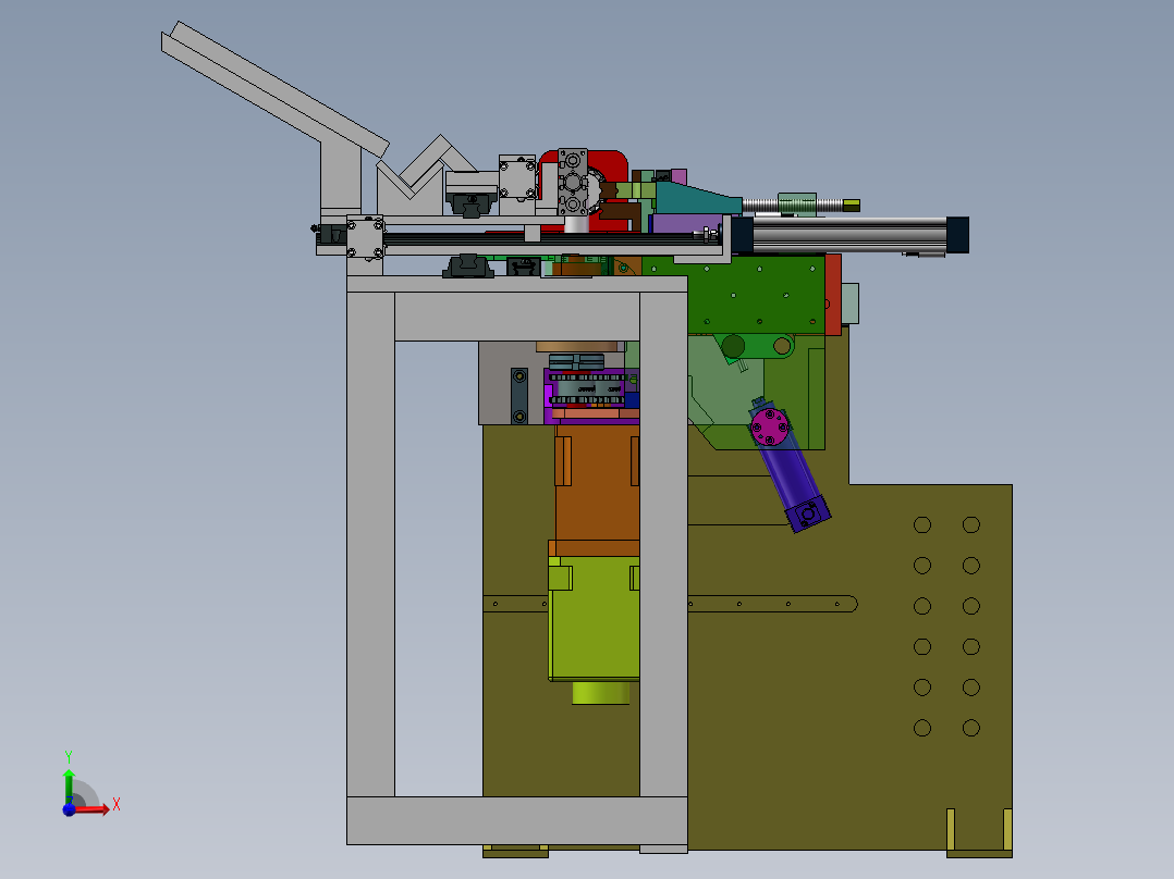 盘管校直切断弯管一体机前视图