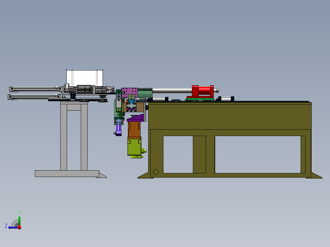 盘管校直切断弯管一体机右视图