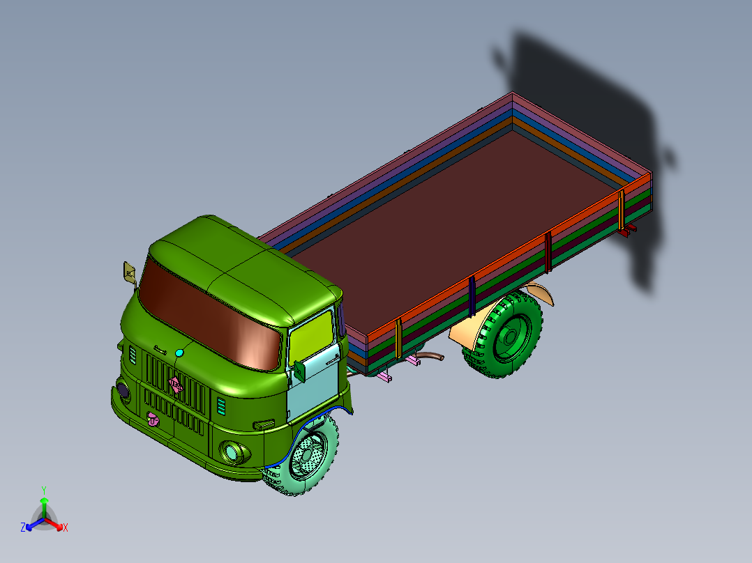 东德依发W50多用途轻型卡车正等轴测图