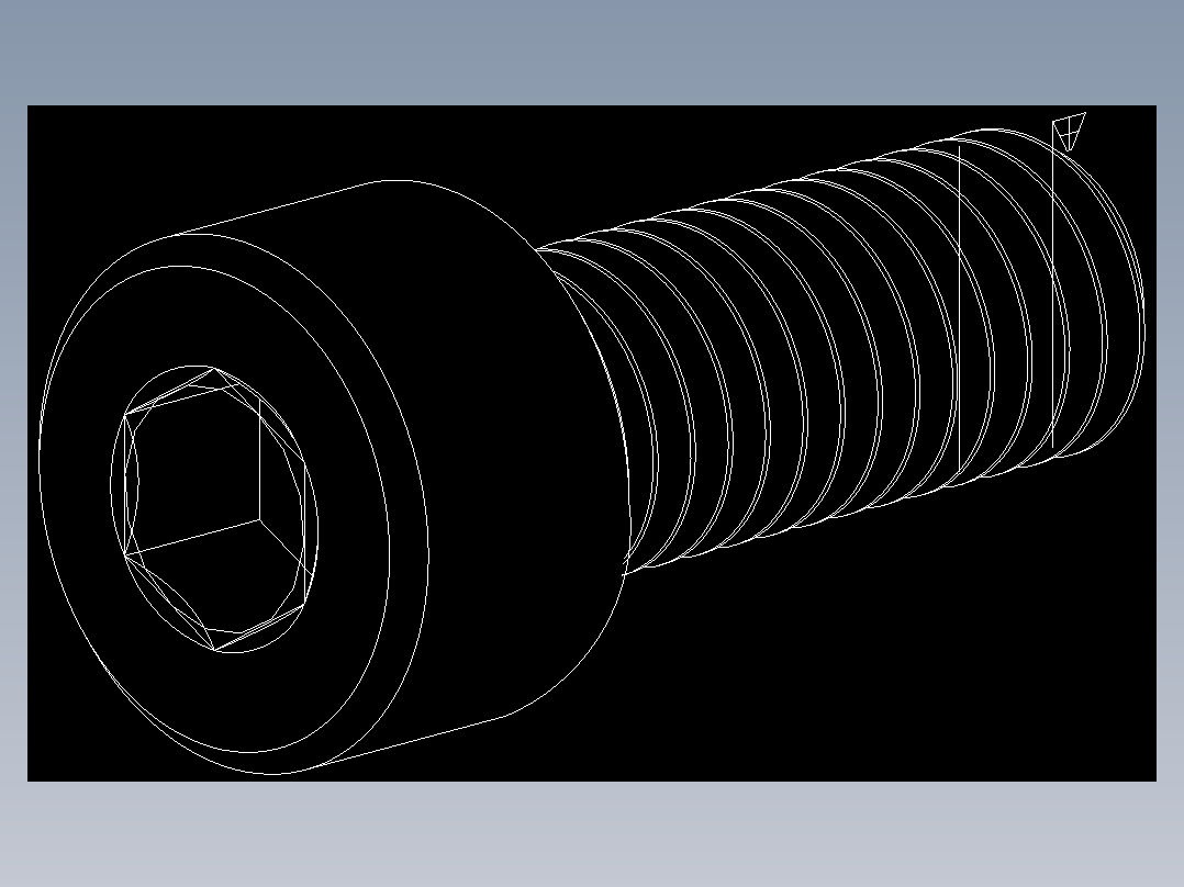 M8 x 1.25mm Thread 20mm LONG SOCKET HEAD CAP SCREW.DWG