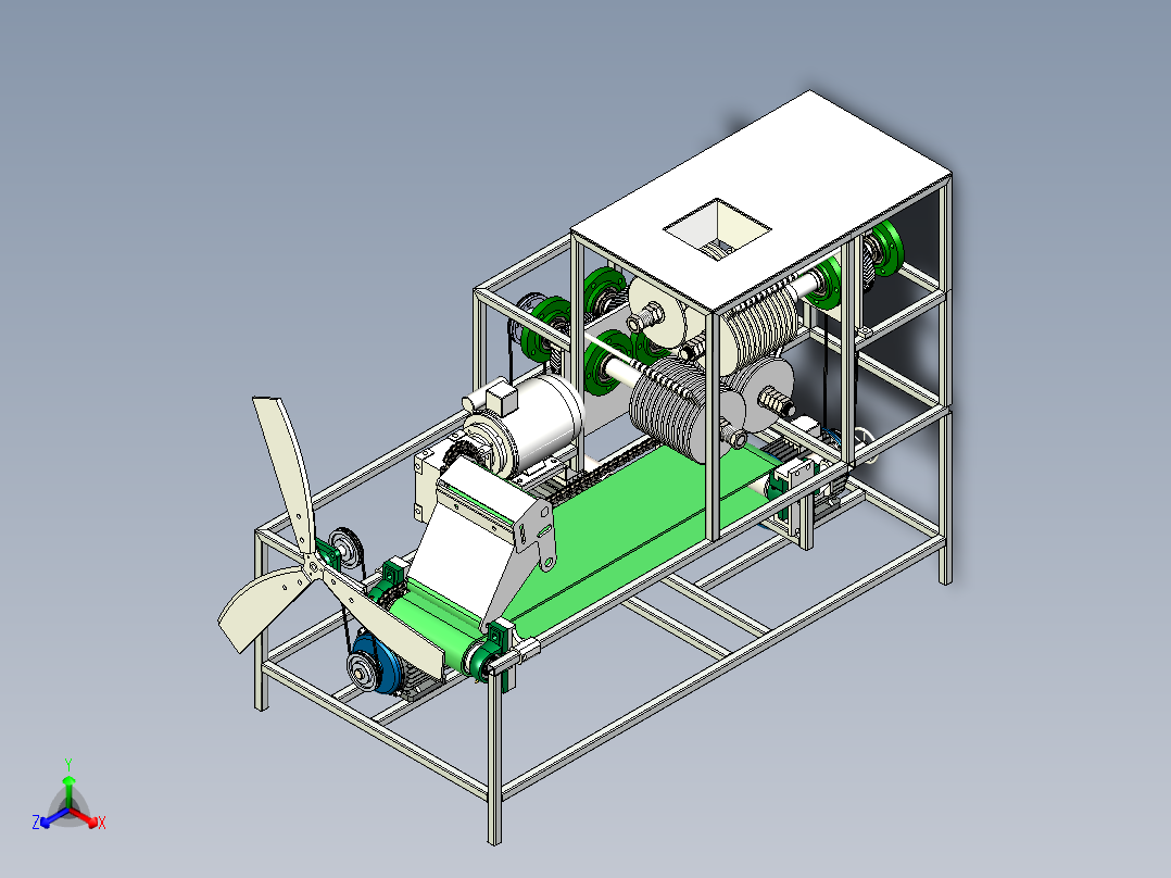 小型多功能切菜机三维设计