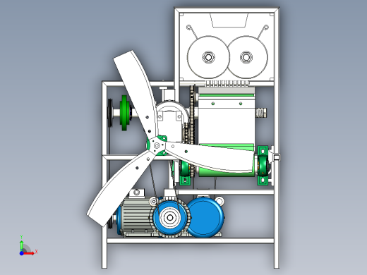 小型多功能切菜机三维设计前视缩略图