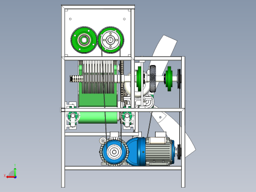 小型多功能切菜机三维设计后视缩略图