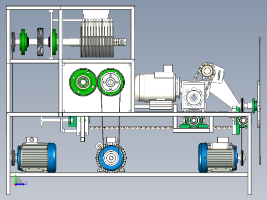 小型多功能切菜机三维设计左视缩略图