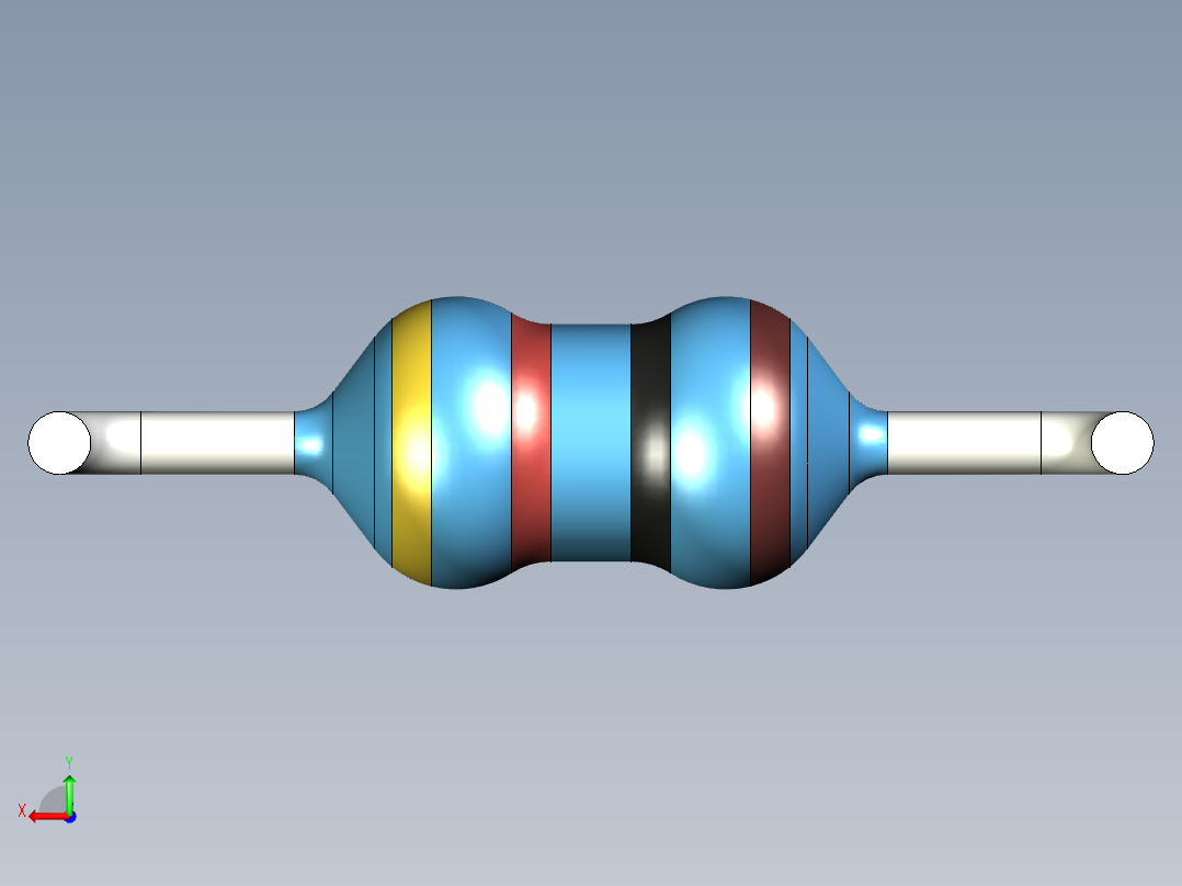无源元件封装-RES-0.125W-H-MF后视图
