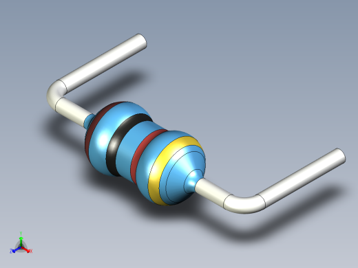 无源元件封装-RES-0.125W-H-MF正等轴测缩略图