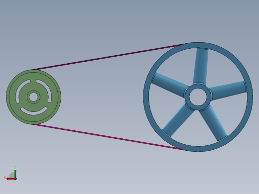 皮带和滑轮-6--sw三维 3d模型设计图后视缩略图