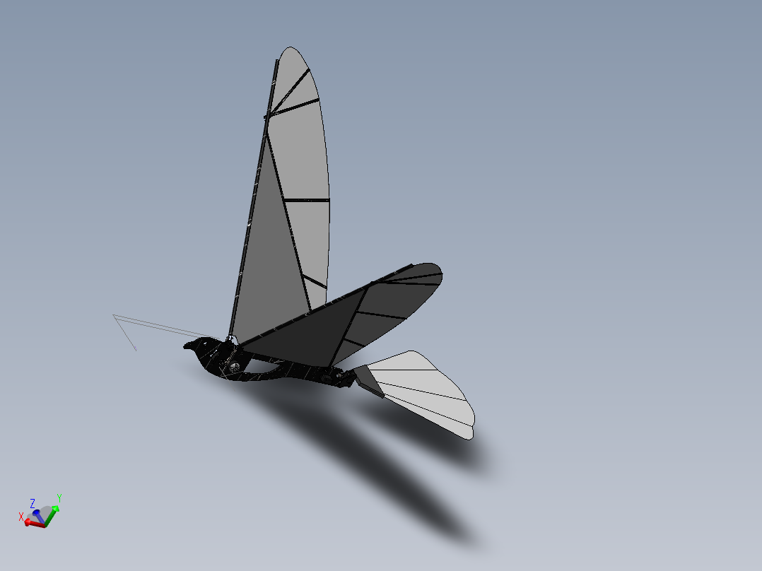 机械鸟模型图三维