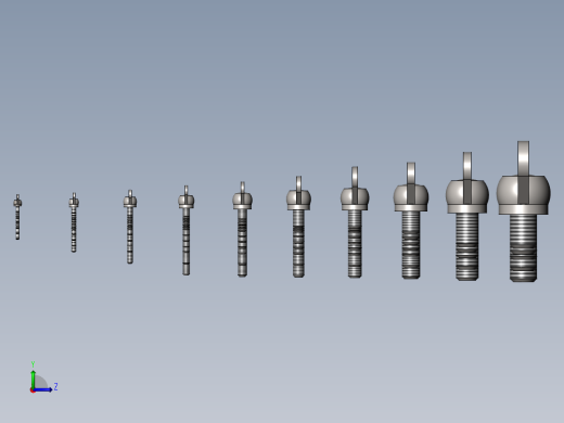 各种蝶形螺母羊角螺母左视缩略图