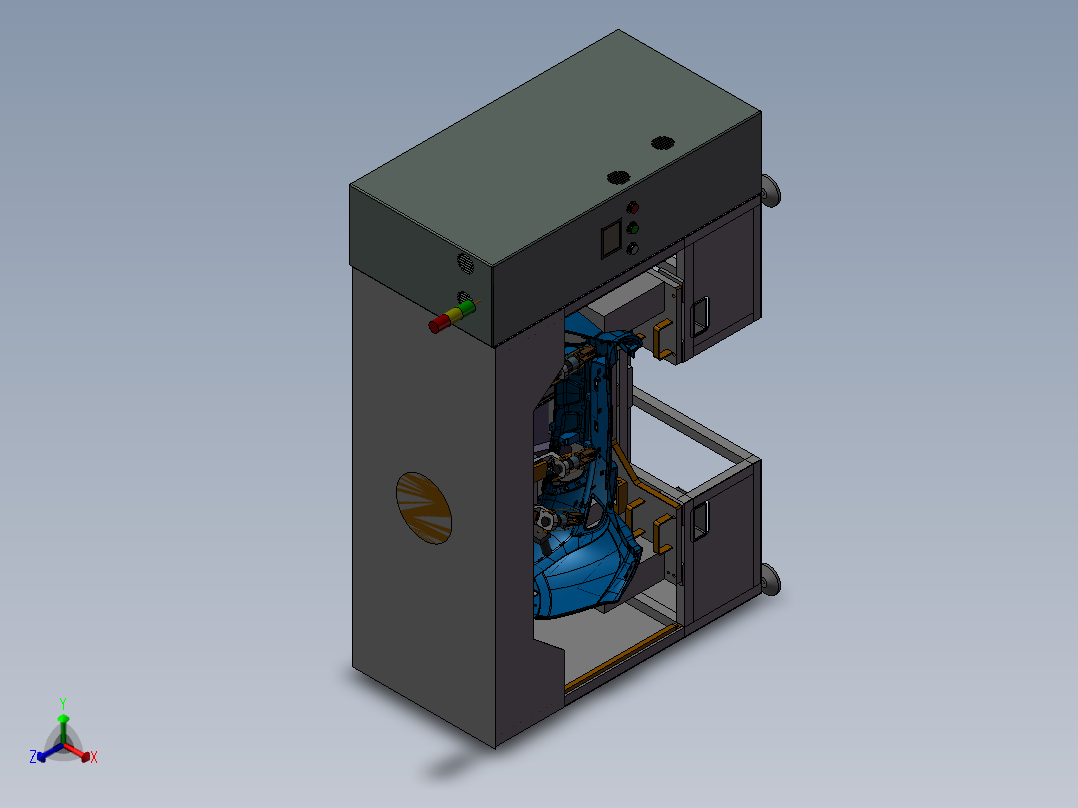 超声波焊接机（焊接后保险杠+倒车雷达支架正等轴测图