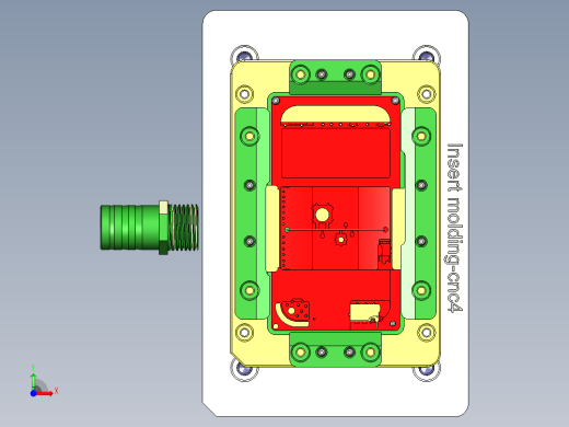 Insert molding-cnc4笔记本CNC工装夹具三维模型前视缩略图
