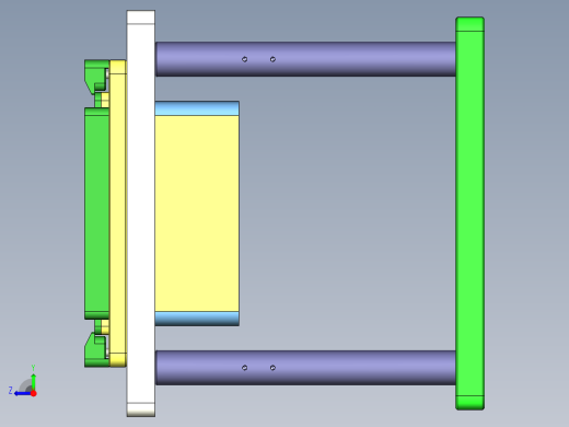 Insert molding-cnc4笔记本CNC工装夹具三维模型右视缩略图