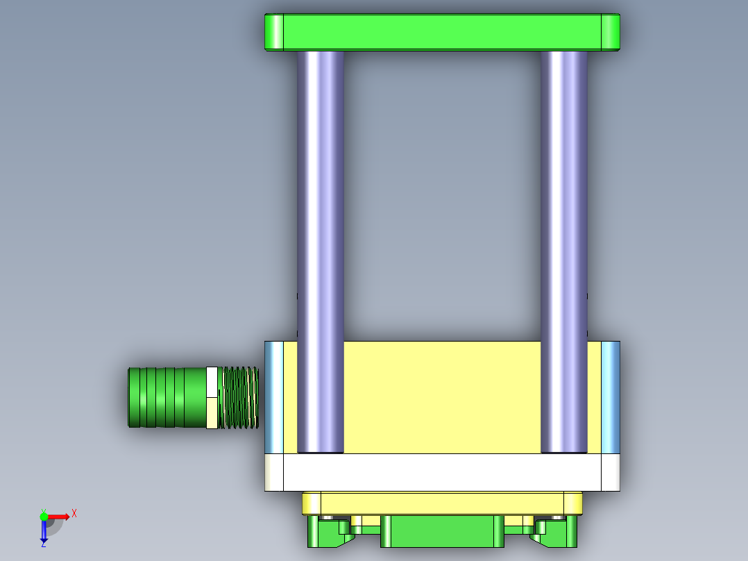 Insert molding-cnc4笔记本CNC工装夹具三维模型俯视图
