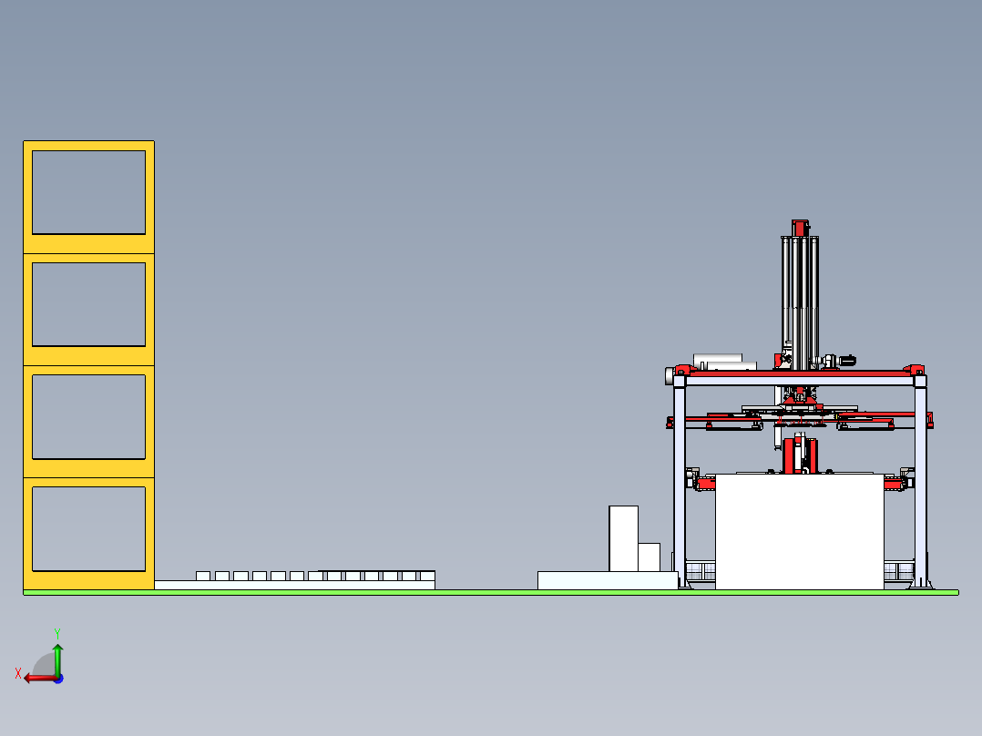 激光切割智能生产线sw18后视图