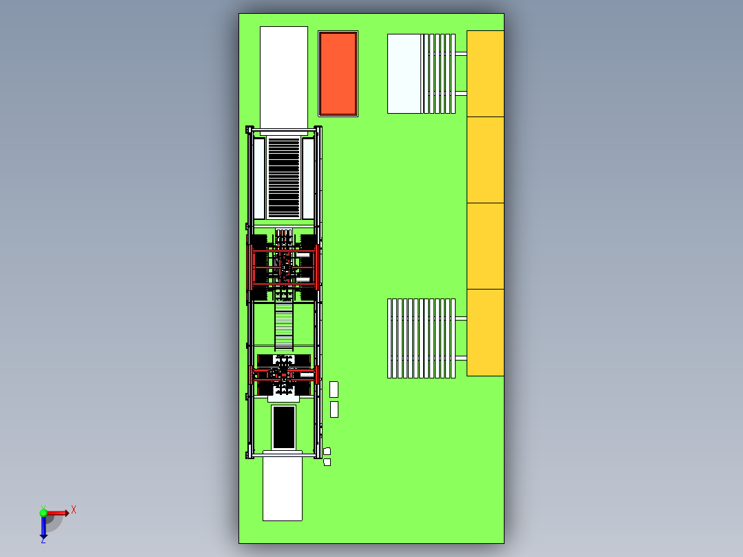 激光切割智能生产线sw18俯视图