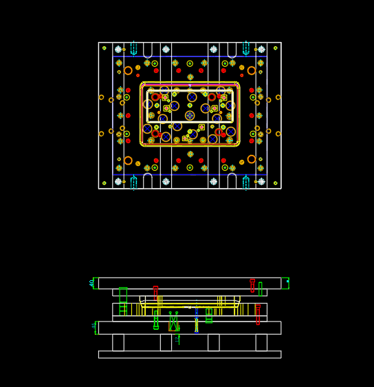 笔记本C面金属外壳制造打预弧模具设计图
