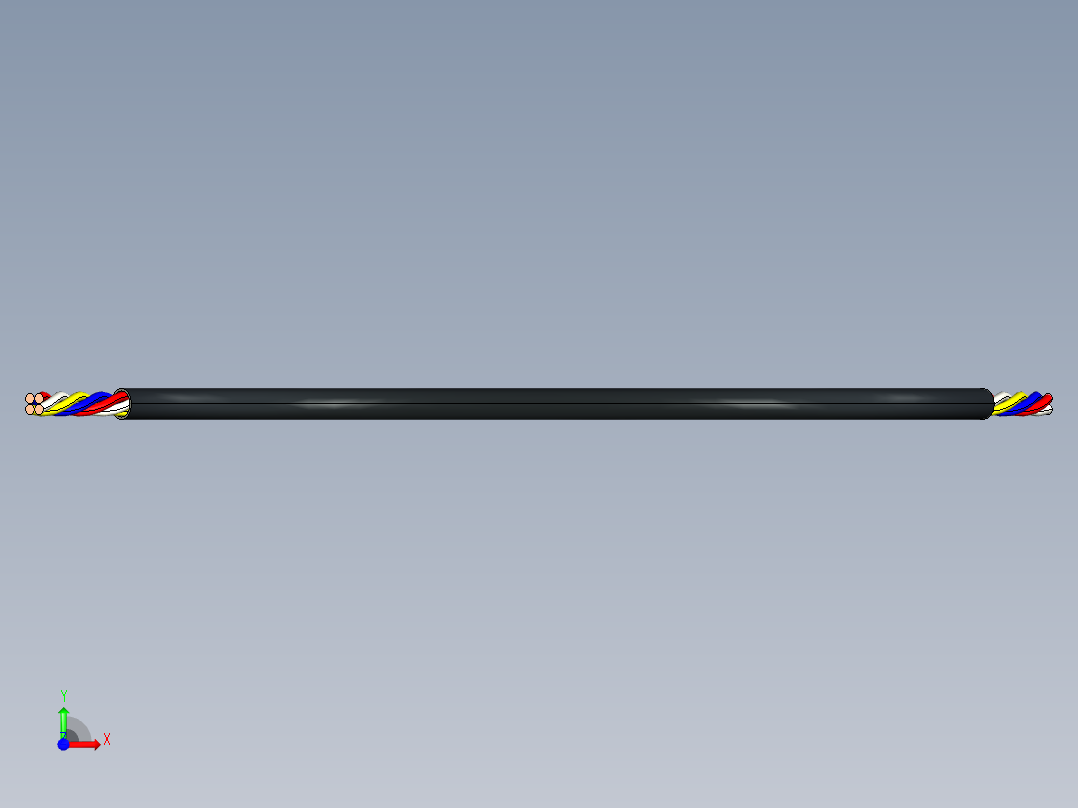 四芯电缆creo3前视图